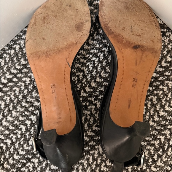 Black Napa Leather Women's Sandals - Picture 3 of 3